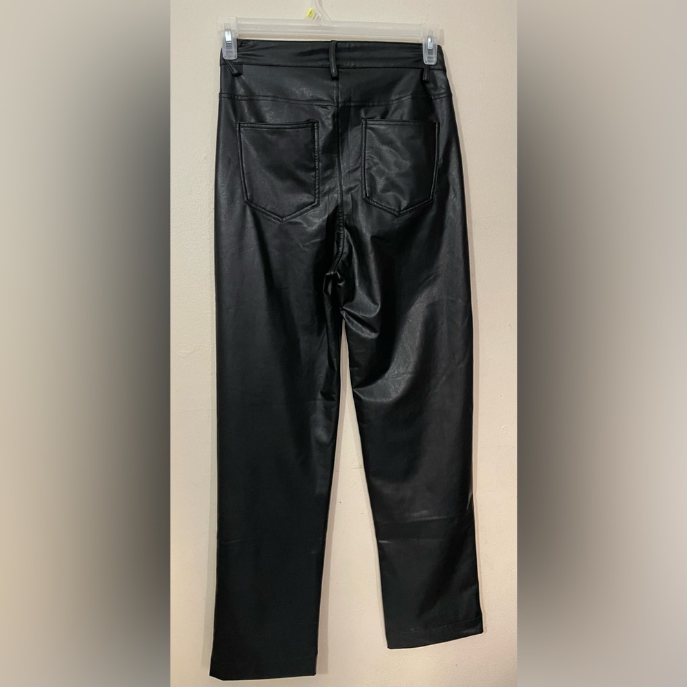 Sz M women Fashion Nova Truly chic faux leather pant black New - Picture 10 of 14